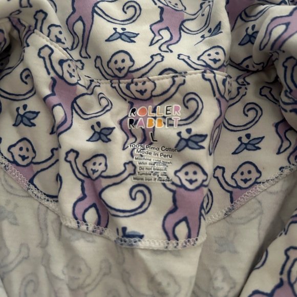 Roller Rabbit purple monkey pjs - Picture 5 of 5